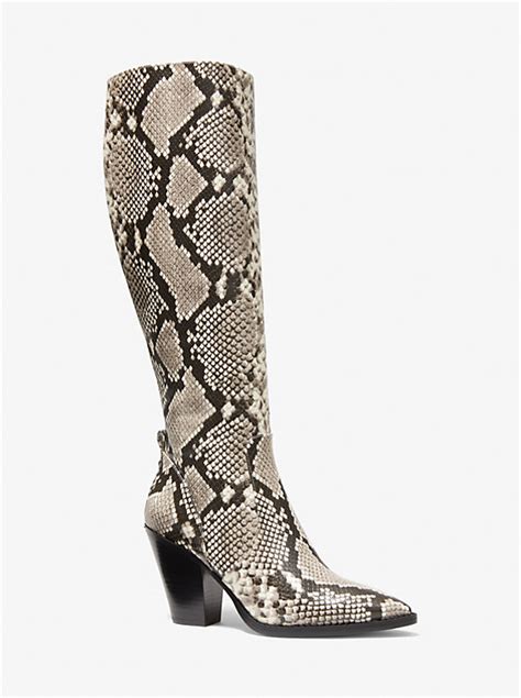 Dover Snake Embossed Knee Boot 